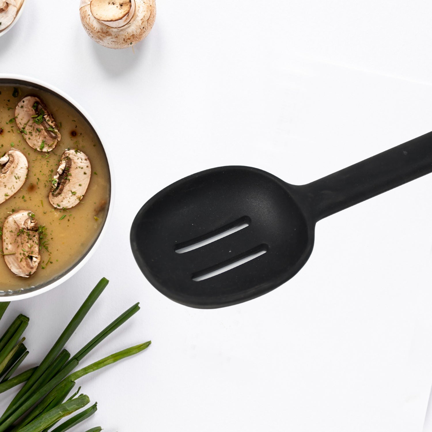 5377 Silicon Non-stick Heat Resistant Kitchen Item Premium Spoon ( 1pc ) 5377 Silicon Non-stick Heat Resistant Kitchen Item Premium Spoon ( 1pc )